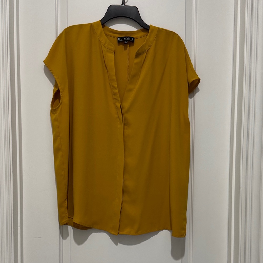 Eloquii Mustard Yellow Women's Top - 16w